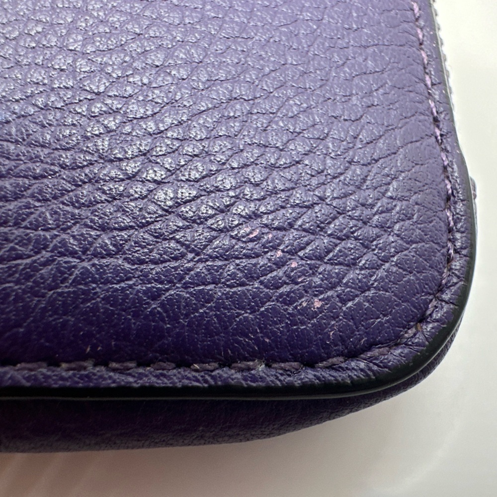 Coach New York Purple Leather Wristlet Pouch - Picture 8 of 14